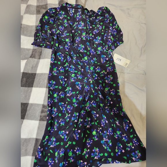 Zadig & Voltaire Rixe Bianca Silk Floral Print Dress 100% Silk $548 NWT - Picture 5 of 11